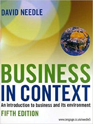 Business in Context:  An Introduction to Business and Its Environment 5th edition